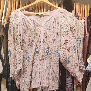 Antik Batik Pink Embellished Blouse
